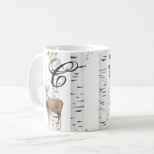 11 Oz. Kaffeejagd Tasse Deer Doe Buck Woodland (Vorderseite Links)