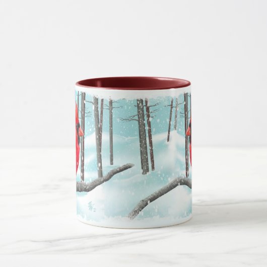 11 oz Roter Kardinal Tasse (Zentrum)