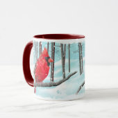 11 oz Roter Kardinal Tasse (Vorderseite Links)