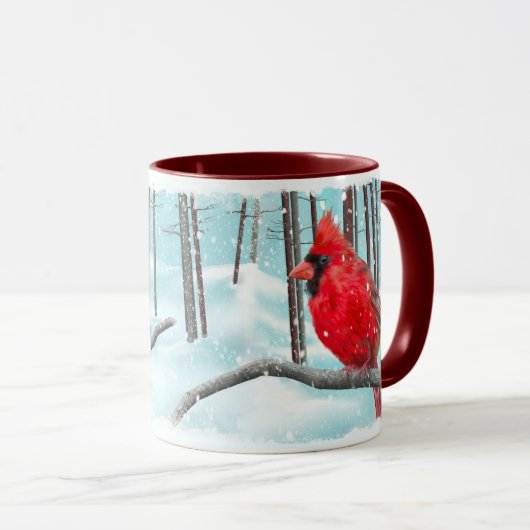 11 oz Roter Kardinal Tasse (VorderseiteRechts)