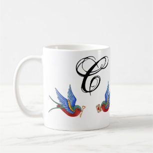 11 Oz. Tasse Bird Tattoo Sparrow