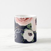 11 Oz. Tasse Geometric Garden Rose Navy Blue (Mittel)