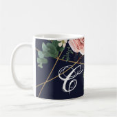 11 Oz. Tasse Geometric Garden Rose Navy Blue (Links)