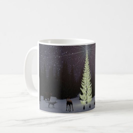 11 oz Tasse mit "O Tannenbaum"-Bild (Vorderseite Links)