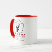 11 oz Tasse mit roten Akzenten (Vorderseite Links)