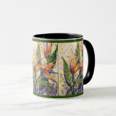 11 oz Tasse—Paradiesvögel Tasse (VorderseiteRechts)