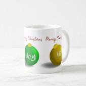 11 oz Tasse Rot, Grün, Gold (VorderseiteRechts)