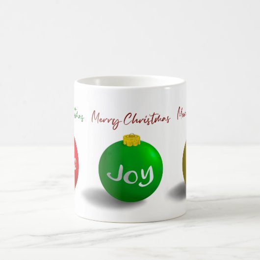 11 oz Tasse Rot, Grün, Gold (Mittel)