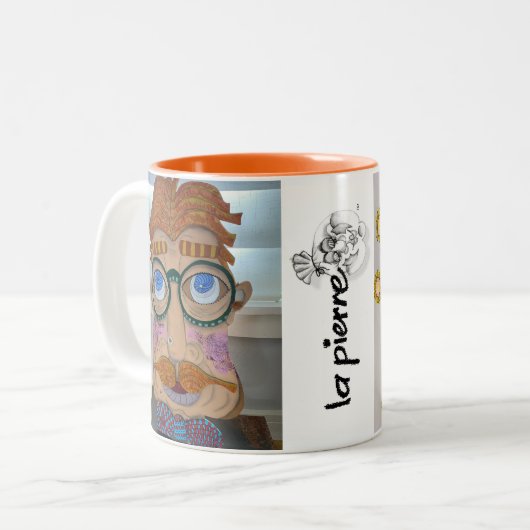 11 oz Whimsical Face Tasse (Vorderseite Links)