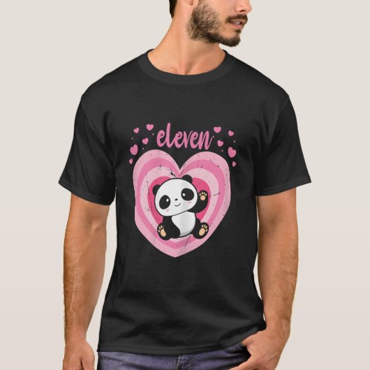 11 Panda 11Th B-Day T-Shirt (Vorderseite)