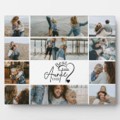 11 Personalized Best Aunt Photo Collage Fotoplatte (Vorderseite)