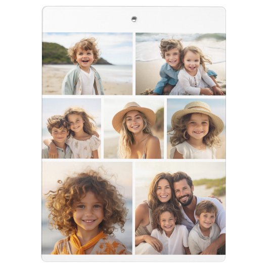 11 Photos - 4 Front, 7 Back - Black Text on White Klemmbrett (Rückseite)