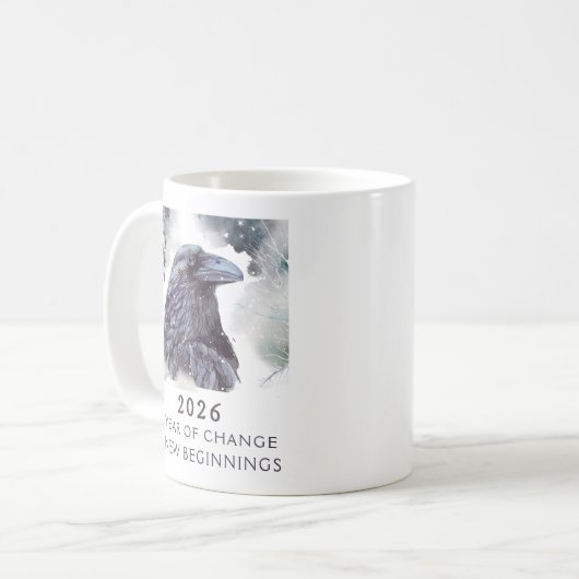 11. Raven 2026 Year of Change Powerful Intention Kaffeetasse (Vorderseite Links)