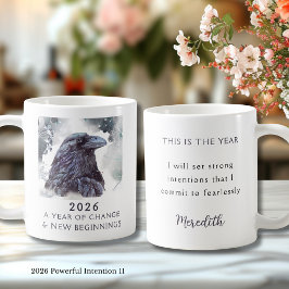 11. Raven 2026 Year of Change Powerful Intention Kaffeetasse