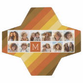 11 Retro-Retro-Streifen Warme, dunkle Farben Fußball (Flach)