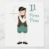 11 Rohrleitungen Weinetikett (Einzelnes Label)