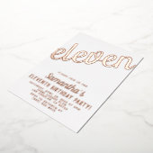 11. Rose Gold Geburtstag Folieneinladung (Gedreht)