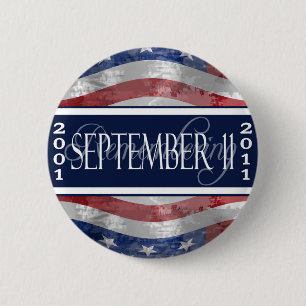 11. September Gedenkknopf Button