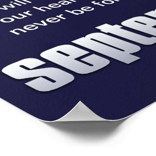 11. September - Großes Erinnerungsposter Poster (Ecke)