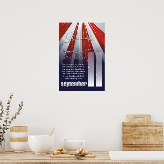 11. September - Großes Erinnerungsposter Poster (Küche)