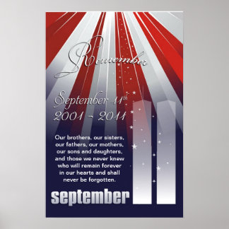 11. September - Großes Erinnerungsposter Poster