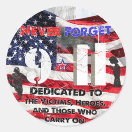 11. September Runder Aufkleber