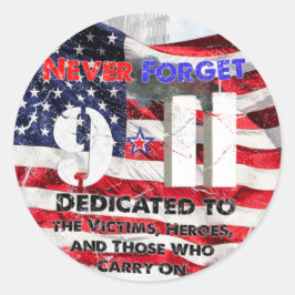 11. September Runder Aufkleber