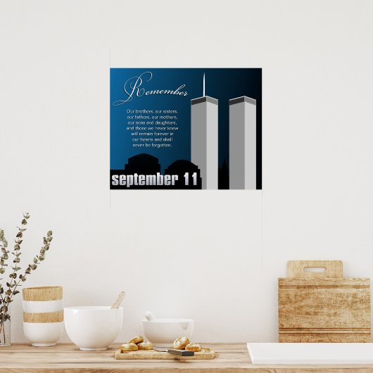 11. September - WTC Gedenkplakat Poster (Küche)