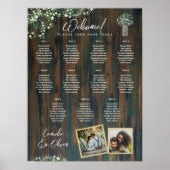 11 Tabelle Rustikales Holz Gypsophila FOTO SITZEND Poster (Vorne)