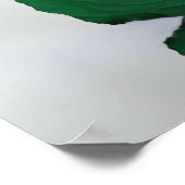 11 Tabelle Smaragdgrüne Rose Hochzeitskarte Poster (Ecke)