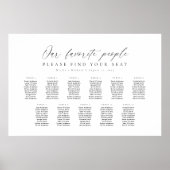 11 Tabellen Unsere Lieblings-Sitzplan Poster (Vorne)
