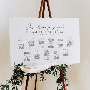 11 Tabellen Unsere Lieblings-Sitzplan Poster
