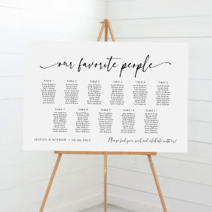 11 Tabellen Unsere Lieblings-Sitzplan Poster