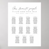 11 Tabellen Unsere Lieblingssitzkarte Poster (Vorne)