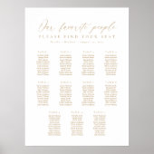11 Tabellen Unsere Lieblingssitzkarte Poster (Vorne)