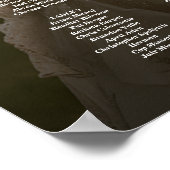 11 Tische elegante Hochzeitskarte für das Foto Poster (Ecke)