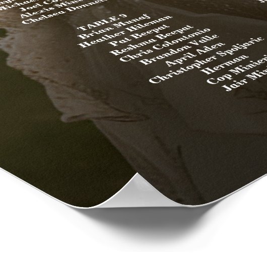 11 Tische elegante Hochzeitskarte für das Foto Poster (Ecke)