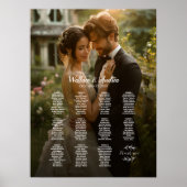 11 Tische elegante Hochzeitskarte für das Foto Poster (Vorne)