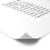 11 Tische Grüne elegante Hochzeitssitzkarte Poster (Ecke)