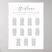 11 Tische Willkommen Sitzplan Poster (Vorne)