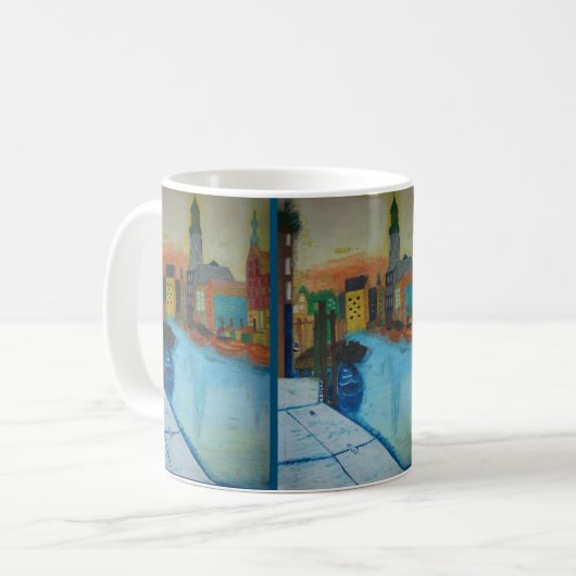 11 Unze-Tasse mit feine Kunst-Dekor-Hamburg-Flotte Kaffeetasse (Vorderseite Links)