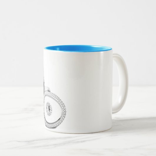 11 Unze. Tasse mit zwei Tönen mit Keeshond für (VorderseiteRechts)