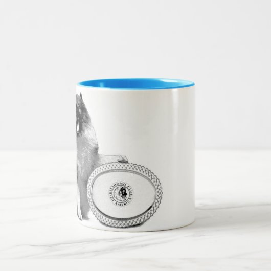 11 Unze. Tasse mit zwei Tönen mit Keeshond für (Mittel)