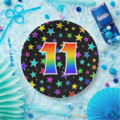 11. Veranstaltung: Fett, Spaß, farbiger Regenbogen Pappteller (Party)