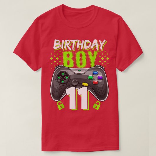 11 Video Game Controller Gamer 11th B T-Shirt (Design vorne)
