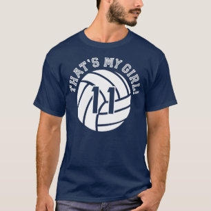 11 Volleyball-Spieler, dass mein Mädchen Mama Vate T-Shirt