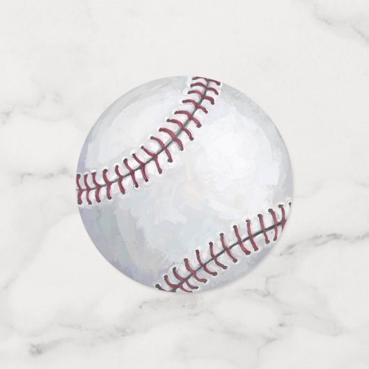 11 von 12 Personalisierten Baseball-Punkten Konfetti (Klein Vorderseite)