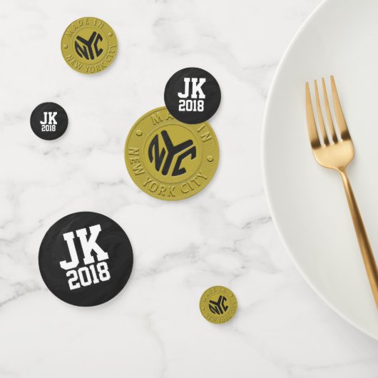 11 von 12 Personalisierten New Yorker Token Dots Konfetti (Gruppe)