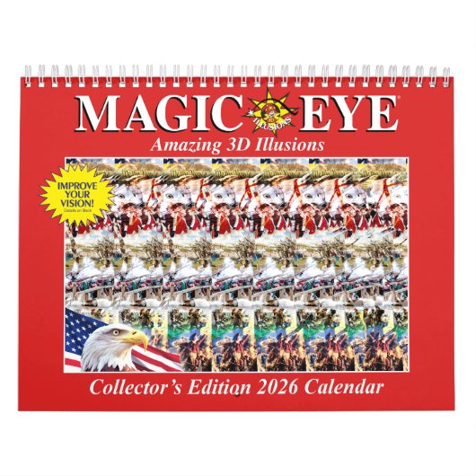 11" wide 2026 USA Magic Eye Calendar Kalender (Titelbild)