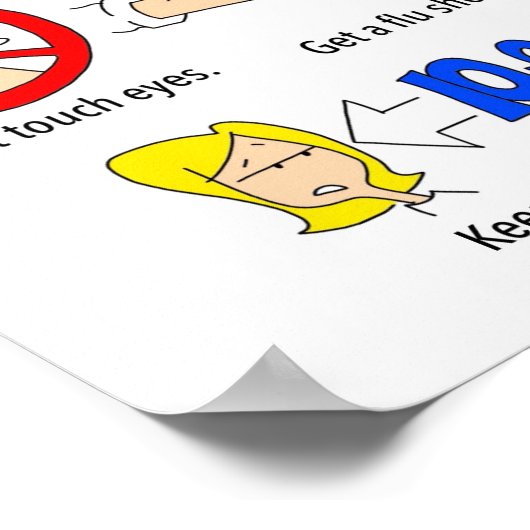 11"x14" BLEIBE WELL Poster (Ecke)